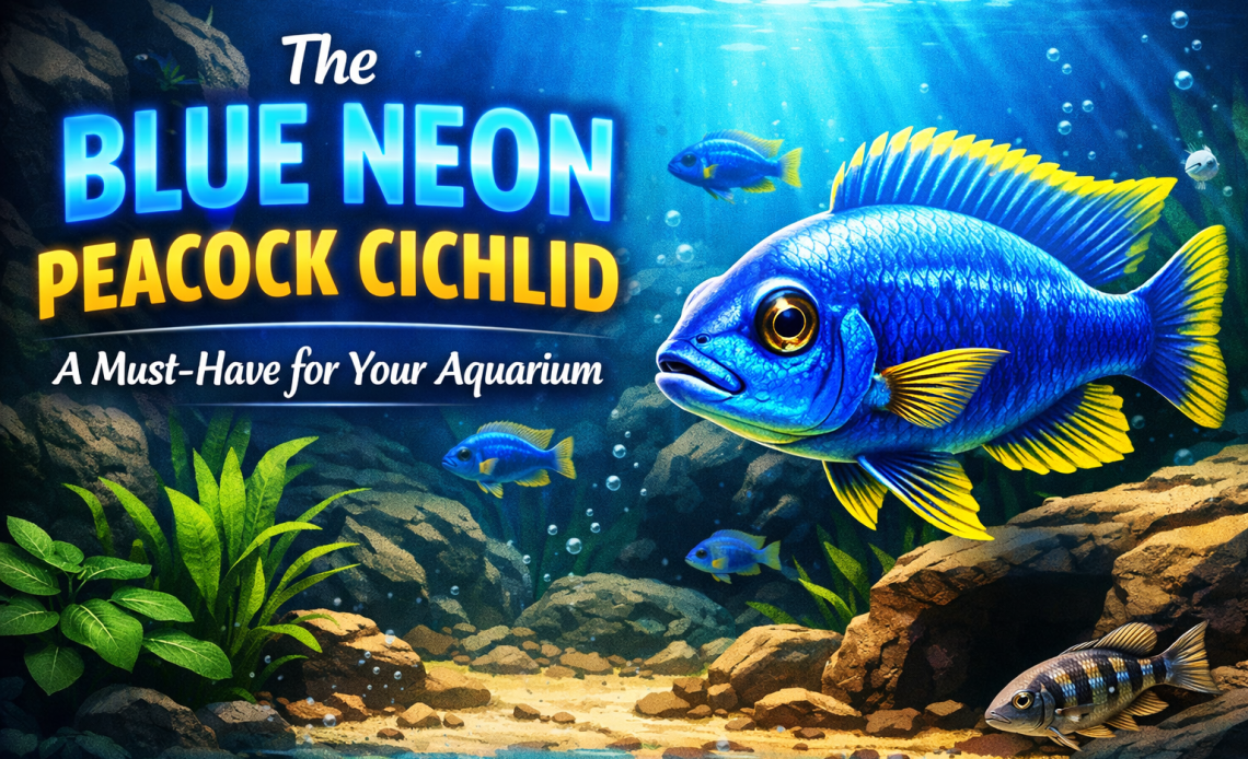 the blue neon peacock cichlid