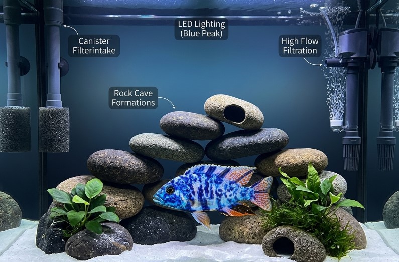 Blueberry OB Peacock Cichlids